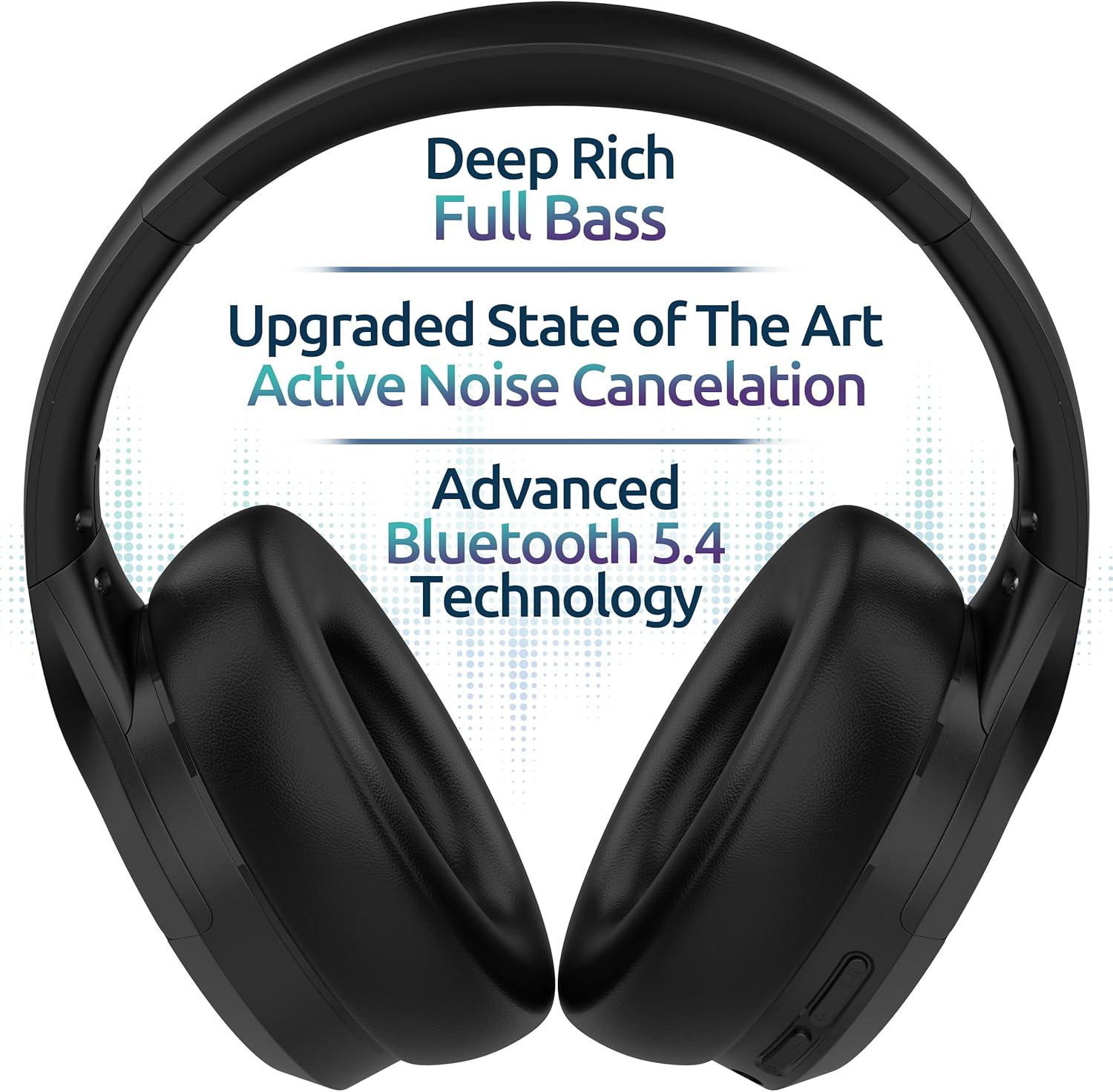 Long Run Technologies Active Noise Cancelling Headphones - Wireless Over-Ear with 100H Battery & Hi-Res Audio