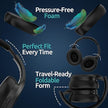Long Run Technologies Active Noise Cancelling Headphones - Wireless Over-Ear with 100H Battery & Hi-Res Audio