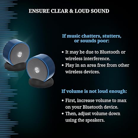 Long Run Technologies Dual Bluetooth Speakers - Wireless Stereo Pair with Unlimited Multi-Speaker Pairing