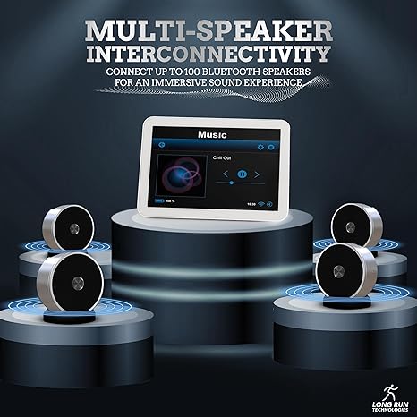 Long Run Technologies Dual Bluetooth Speakers - Wireless Stereo Pair with Unlimited Multi-Speaker Pairing